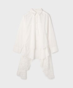 GRACE CONTINENTAL カット刺繍イレギュラーシャツ