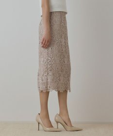 GRACE CONTINENTAL レ－スタイトスカート ベージュ