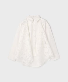 GRACE CONTINENTAL カット刺繍イレギュラーシャツ