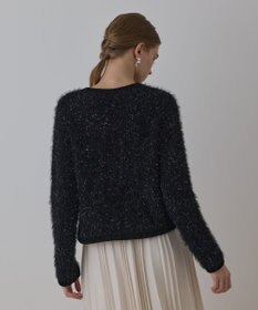 GRACE CONTINENTAL ノーカラーフェザーニットカーディガン