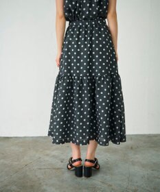 GRACE CONTINENTAL シアードットプリントスカート