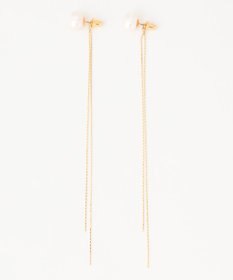 GRACE CONTINENTAL orgablanca パール＆チェーン2Wayピアス