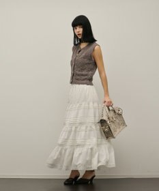 GRACE CONTINENTAL ピンタックティアードスカート