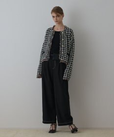 GRACE CONTINENTAL タックカーブパンツ ブラック