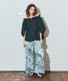 GRACE CONTINENTAL ボリュームスリーブトップ ブラック