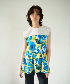 GRACE CONTINENTAL ペイントカラープリントトップ