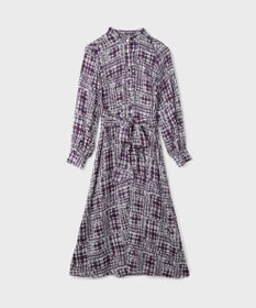 GRACE CONTINENTAL チェックプリントボウ付ワンピース