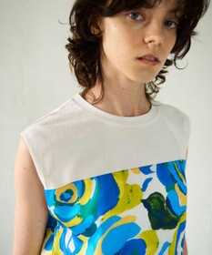 GRACE CONTINENTAL ペイントカラープリントトップ