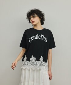 GRACE CONTINENTAL レースヘムロゴTシャツ