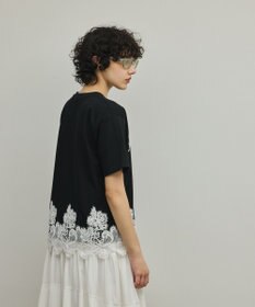 GRACE CONTINENTAL レースヘムロゴTシャツ