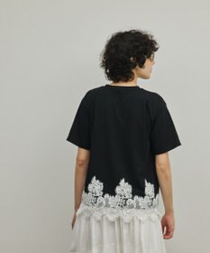 GRACE CONTINENTAL レースヘムロゴTシャツ