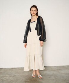 GRACE CONTINENTAL ギャザーチュールブルゾン