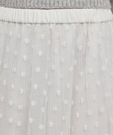 GRACE CONTINENTAL フロッキードットプリーツスカート