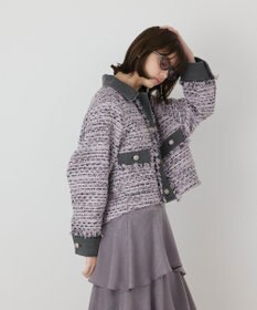 GRACE CONTINENTAL デニムコンビツイードジャケット