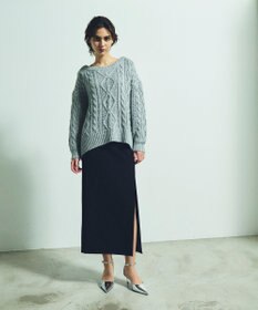 GRACE CONTINENTAL スパングルケーブルニット