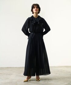 GRACE CONTINENTAL シアープリーツパンツ ブラック
