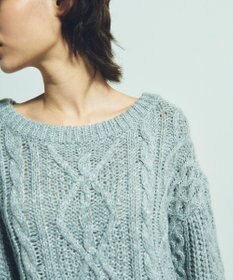 GRACE CONTINENTAL スパングルケーブルニット