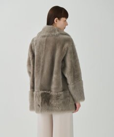 GRACE CONTINENTAL ムートンライダースコート