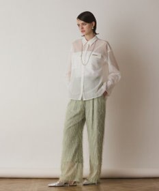 GRACE CONTINENTAL / グレースコンチネンタル シアーコンビオーバーシャツ シアーコンビオーバーシャツ / GRACE CONTINENTAL | GRACE