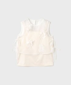 GRACE CONTINENTAL メッシュフラワートップ