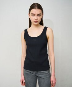 GRACE CONTINENTAL リブタンクトップ ブラック