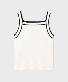 GRACE CONTINENTAL バイカラーリブニットトップ