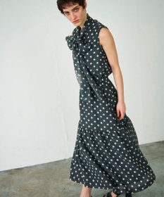 GRACE CONTINENTAL シアードットプリントスカート