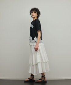 GRACE CONTINENTAL レースヘムロゴTシャツ