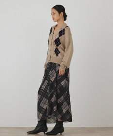 GRACE CONTINENTAL アーガイルニットカーディガン