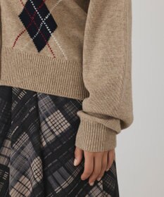 GRACE CONTINENTAL アーガイルニットカーディガン