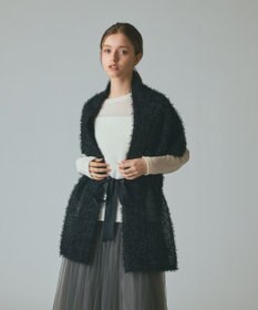 GRACE CONTINENTAL フェザーチュールストール ブラック