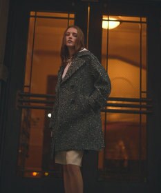 GRACE CONTINENTAL ヘリンボーンネップコート