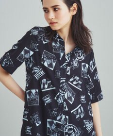 GRACE CONTINENTAL フォトプリントシャツドレス