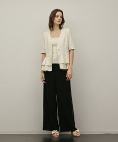 GRACE CONTINENTAL ペプラムツイードジャケット