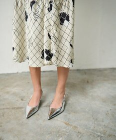 GRACE CONTINENTAL ラインフラワーシャツドレス