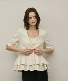 GRACE CONTINENTAL ペプラムツイードジャケット