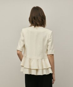 GRACE CONTINENTAL ペプラムツイードジャケット