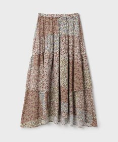 GRACE CONTINENTAL パッチワークプリントスカート