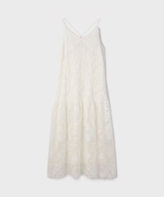 GRACE CONTINENTAL ロゴ刺繍レースワンピース