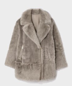 GRACE CONTINENTAL ムートンライダースコート