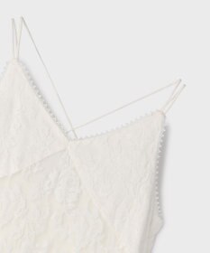 GRACE CONTINENTAL ロゴ刺繍レースワンピース