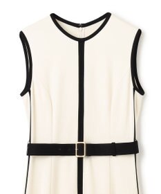 GRACE CONTINENTAL 配色ポンチフレアワンピース