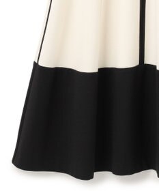 GRACE CONTINENTAL 配色ポンチフレアワンピース