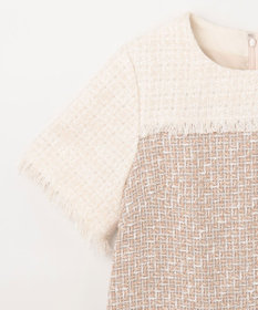 GRACE CONTINENTAL ツイードコンビミニワンピース