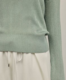 GRACE CONTINENTAL ラメリブクルーニットトップ