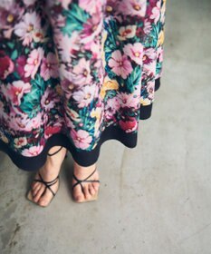 GRACE CONTINENTAL グラデフラワープリントスカート