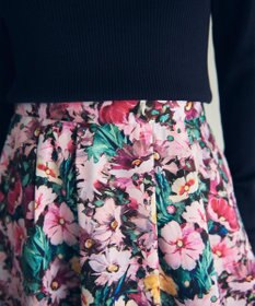 GRACE CONTINENTAL グラデフラワープリントスカート