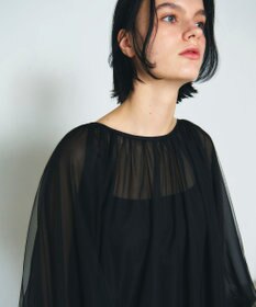 24SSチュール2WAYトップス　グレースコンチネンタル　ダイアグラム　ブラック チュール2WAYトップ / GRACE CONTINENTAL | GRACE CONTINENTAL