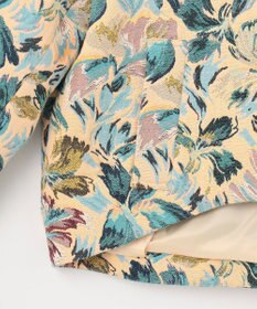 GRACE CONTINENTAL フラワージャガードノーカラージャケット