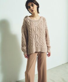 GRACE CONTINENTAL スパングルケーブルニット